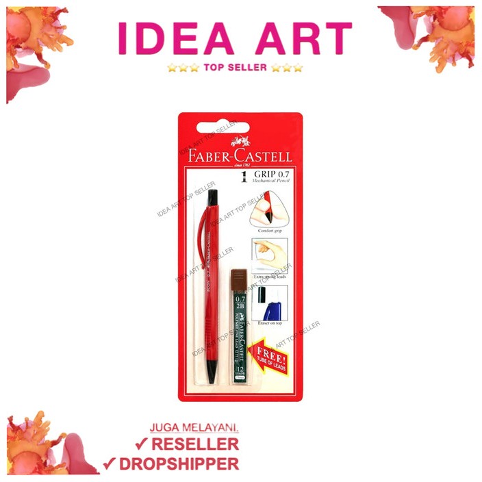 

Pensil Mekanik Faber Castell Grip 0.7 Set Dengan 1 Tube Refill 0.7 2B