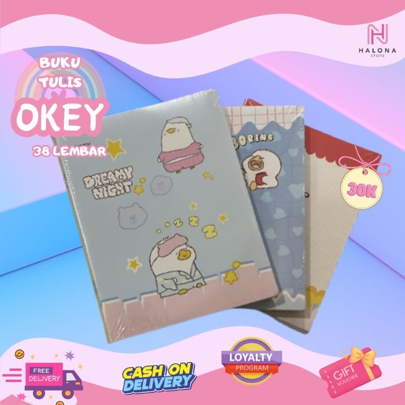 

[1 PACK] Buku Tulis OKEY isi 38 Lembar