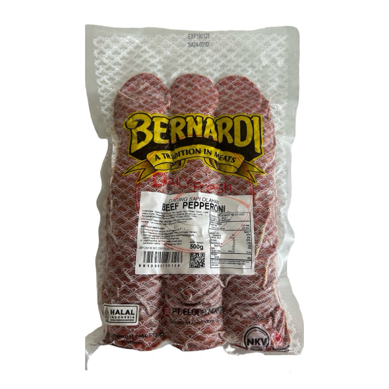 

BERNARDI BEEF PEPPERONI | TOPPING PIZZA | BULAT 500GR