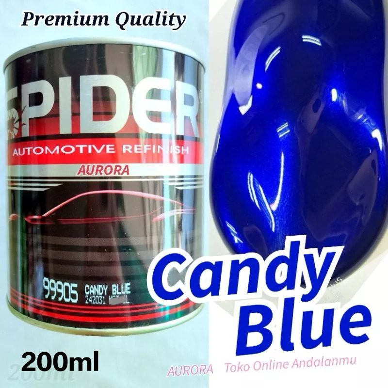 Cat SPIDER LABA-LABA 99905 Candy Blue 200ml Candytone Kendi Biru Transparan Candy Tone
