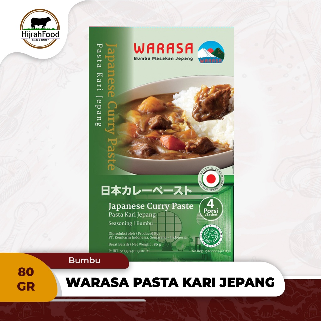 

Warasa Japanese Curry Paste 80 gram Pasta Kari Jepang