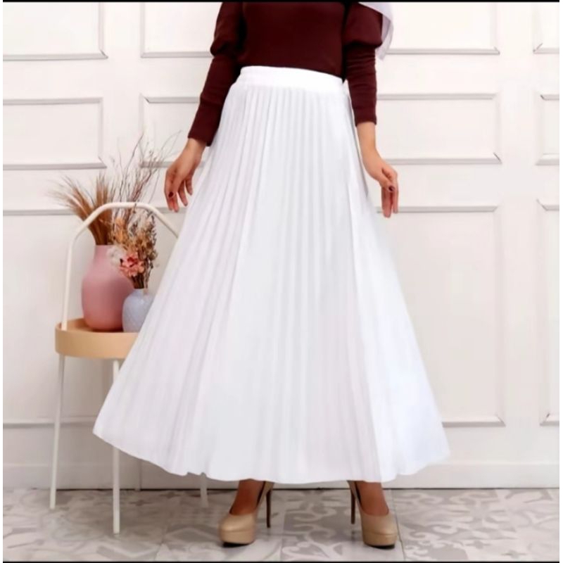 ROK PLISKET HYGET / ROK PLISKET POLA PAYUNG WANITA