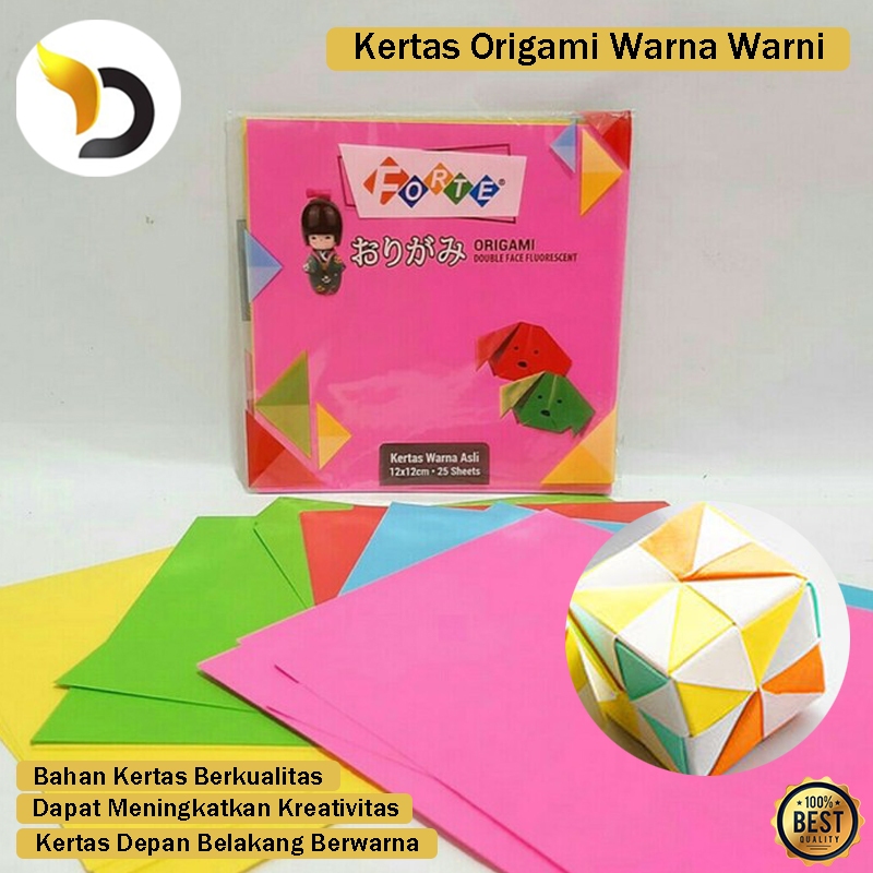 

Kertas Origami Warna Warni Kertas Kerajinan 2 Sisi Warna Serbaguna Double Side