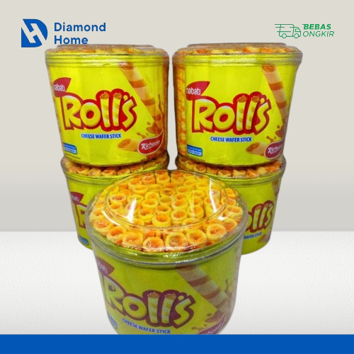 

Nabati Rolls Keju Coklat Roll's Jajanan Lebaran Kemasan Toples
