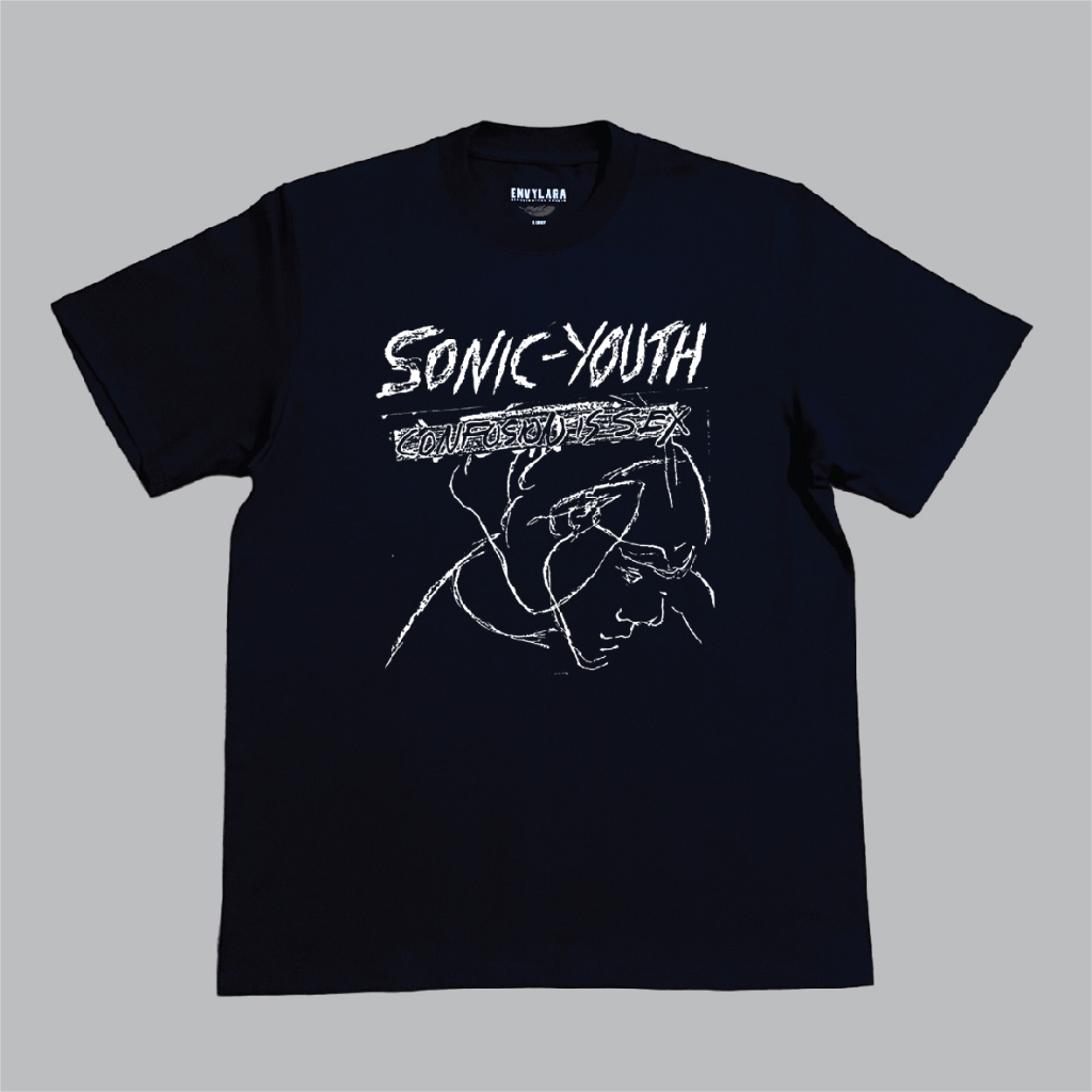 Sonic Youth Tshirt Heavyweight Cotton 16s Kaos Band Bootleg Vintage Envylara Frontrows