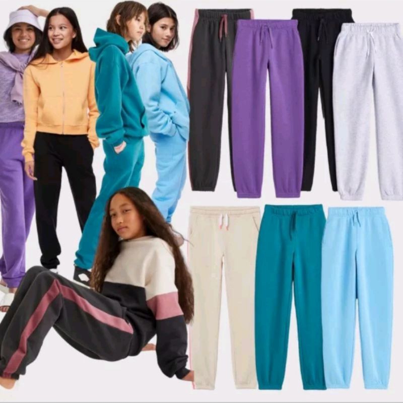 PHI104 Celana Jogger Anak Perempuan Laki Laki HM | H*M Jogger Pants
