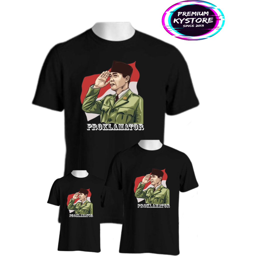 Kaos Distro Motif kartun Tokoh Nasional