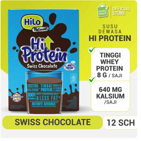 

HiLo Platinum Swiss Chocolate (12 Sachet) - Susu Tinggi Kalsium