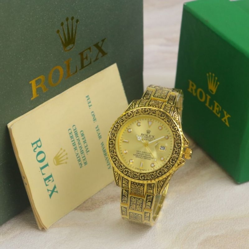 JAM TANGAN PRIA ROLEX BATIK TALI RANTAI