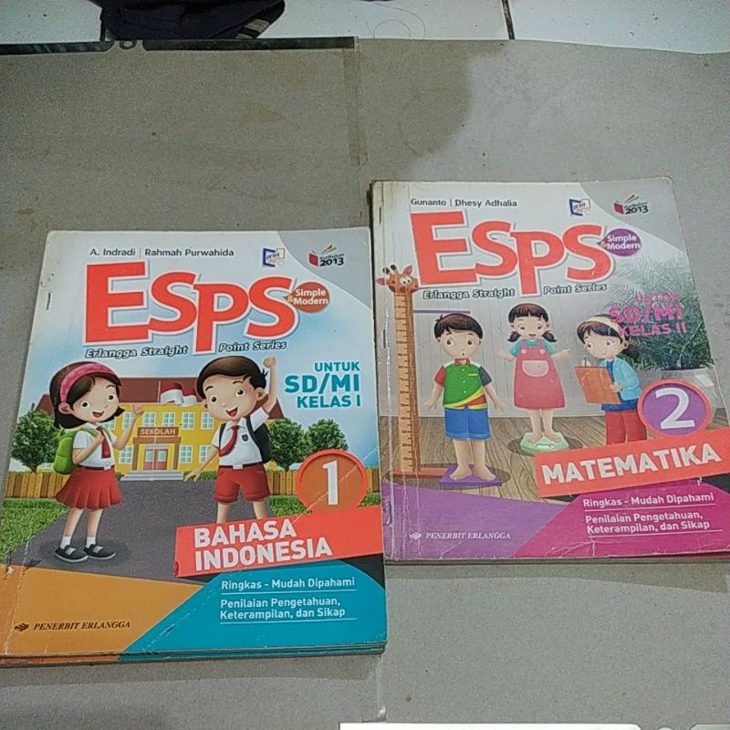 ESPS 1 BAHASA INDONESIA. MATEMATIKA KELAS 1/ 2  K13 PENERBIT ERLANGGA