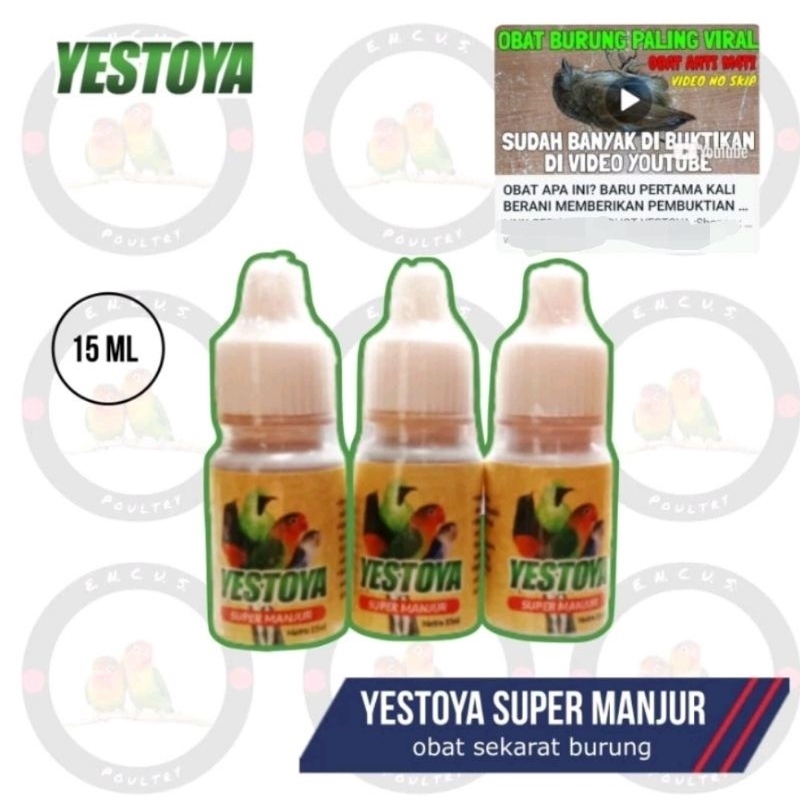 YESTOYA Obat Burung Anti Mati Viral untuk semua jenis burung
