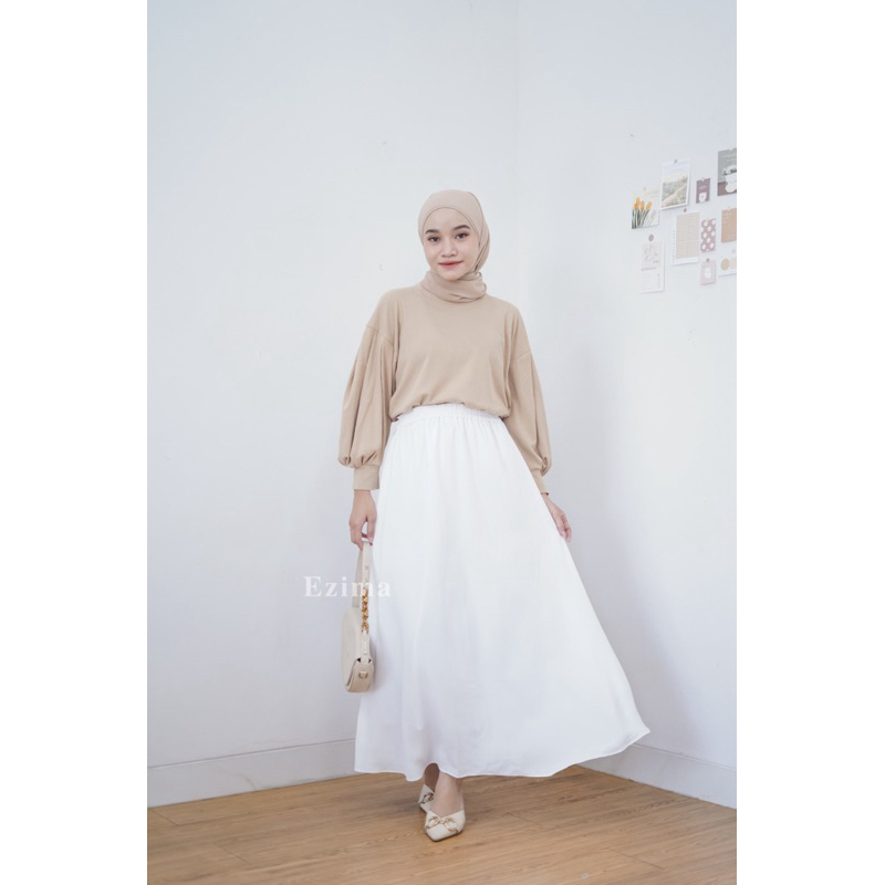 EZIMA- HANNA BASIC SKIRT rok A line rok payung rok korean style panjang rok korea rok midi skirt rok