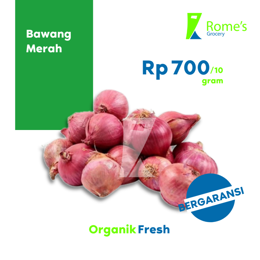 

Bawang Merah | 10 Gram | Fresh&Organik | Bergaransi | Rome’s Grocery