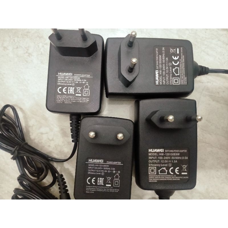ADAPTOR HUAWEI / HUNTKEY 12V 1A, 1.5A 2A ORIGINAL BAWAAN ROUTER MODEM ONT GPON HUAWEI