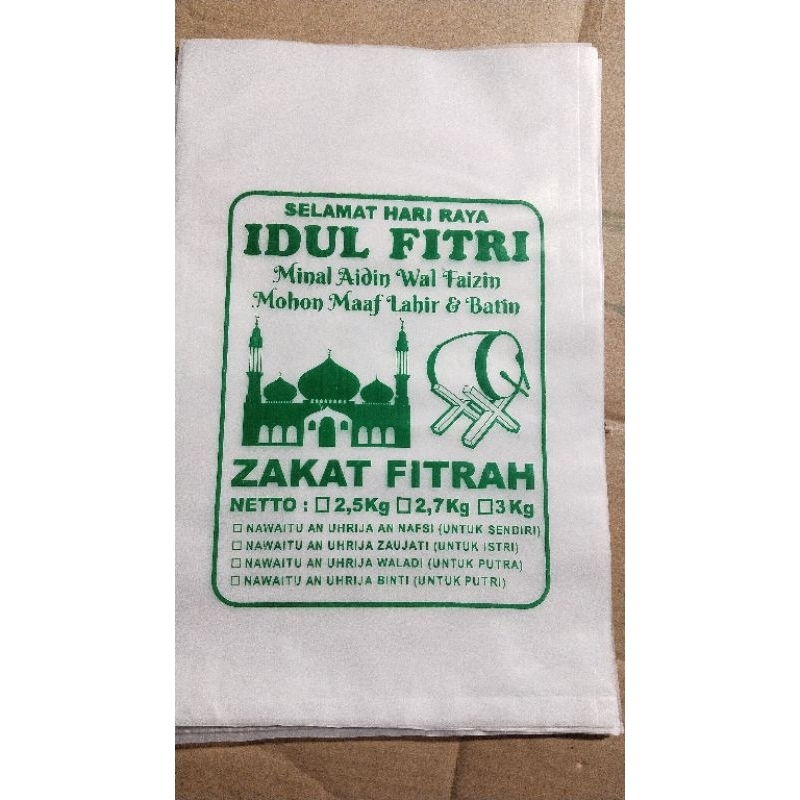 plastik kemasan beras Zakat fitrah
