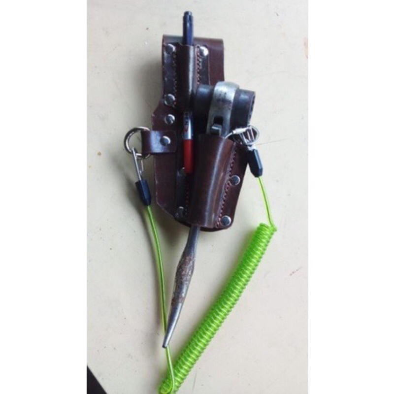 Lanyard/Tali spiral wire sling baja lapis karet pengaman benda jatuh tali kunci rachet/kunci scaffol