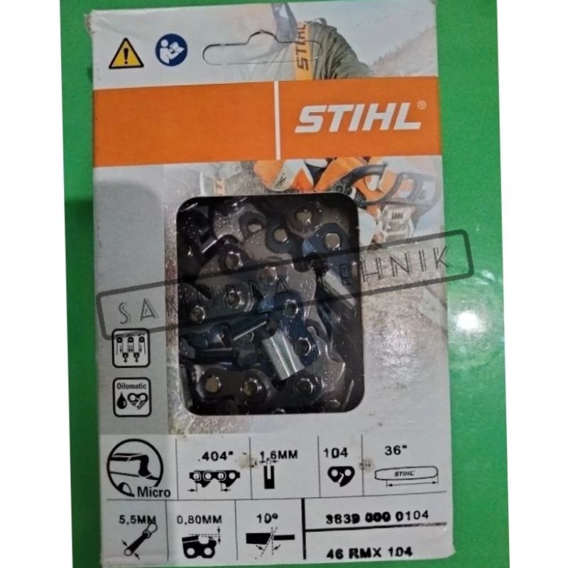 Rantai ( BELAH ) Chainsaw 382 Bar 25" 42T Sthill ORIGINAL