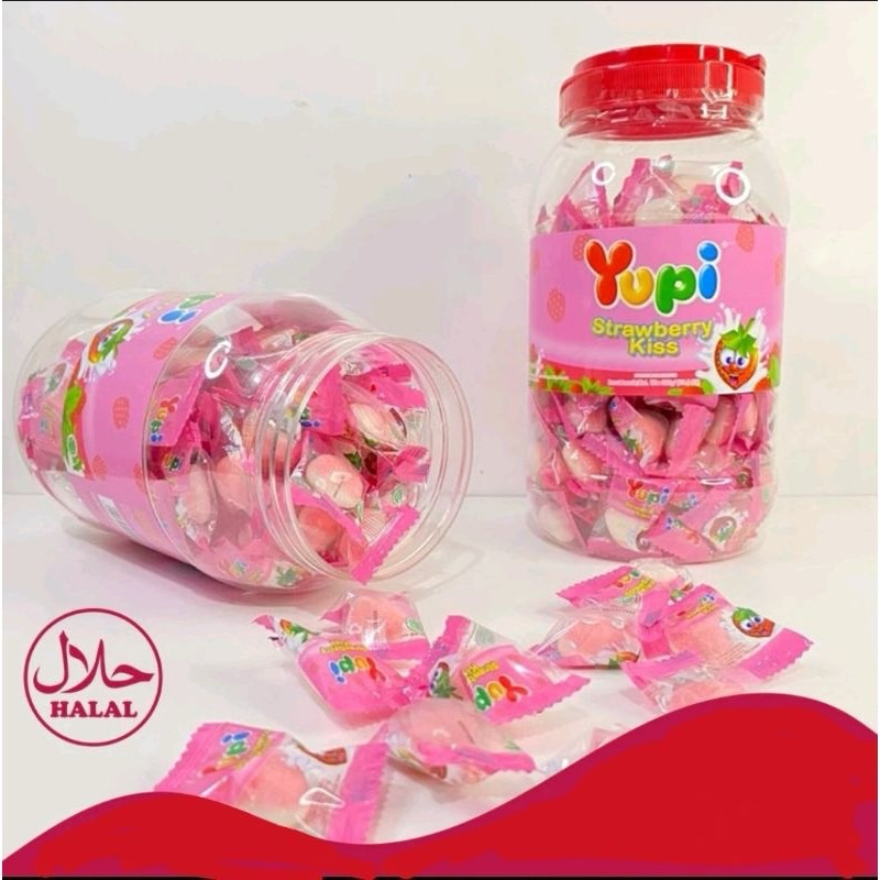 

PERMEN YUPI STRAWBERRY KISS 1PCS ECER