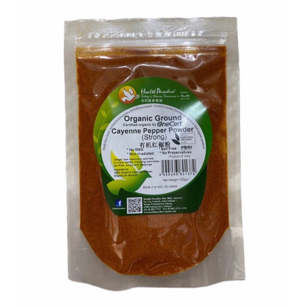 

Produk Premium Health Paradise Organic Cayenne Pepper Powder Strong 1g CC6