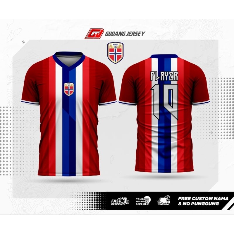 JERSEY NORWEGIA EURO 2024 PREMIUM TERBARU GRATIS NAMA DAN NOMER