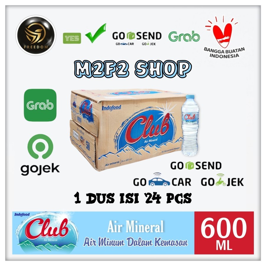 

Air Mineral Club Tanggung Botol Pet - 600 ml Kemasan Karton (Khusus Bluebird/Gosend/Grab)