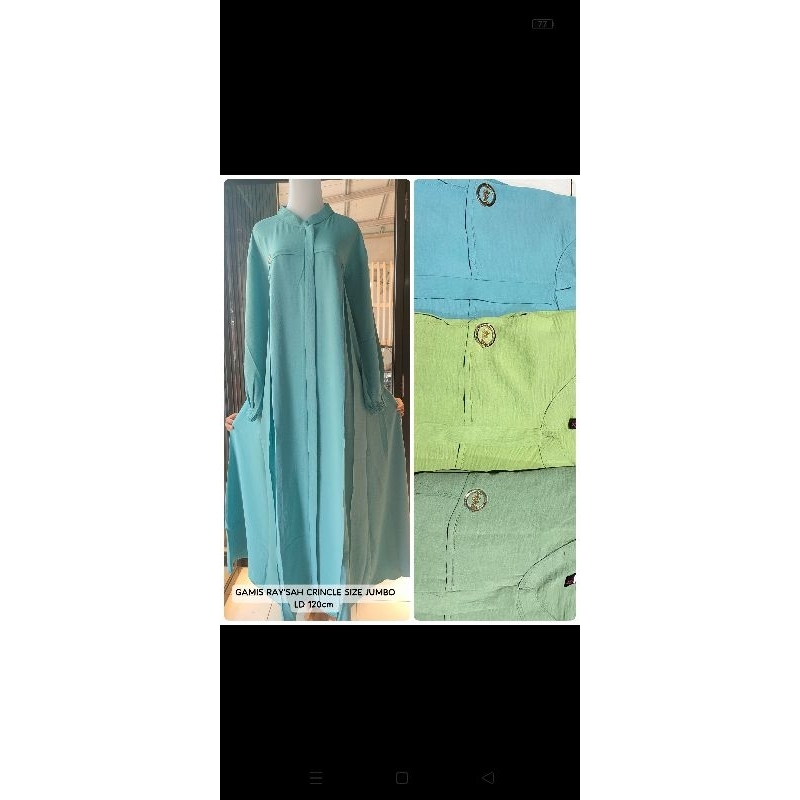 Gamis Ray'sah Crincle Premium Size Jumbo