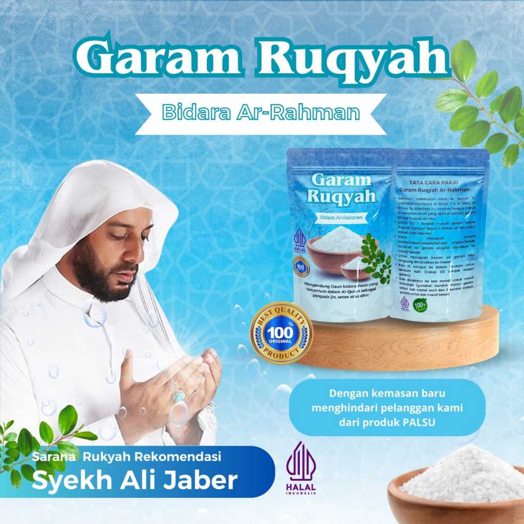 

Garam Ruqyah Bidara Ar Rahman 200 gram || untuk menetralisir dari segala jenis gangguan mistis