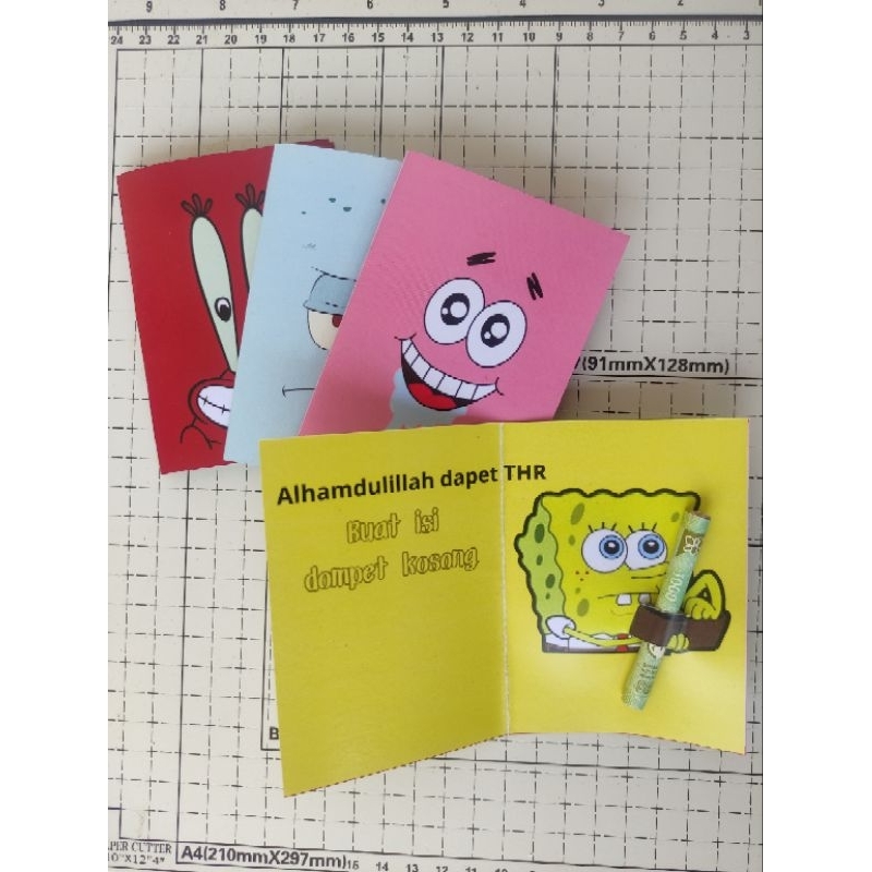

Kartu Amplop Lebaran THR Unik Spongebob Toy Story Barbie FF