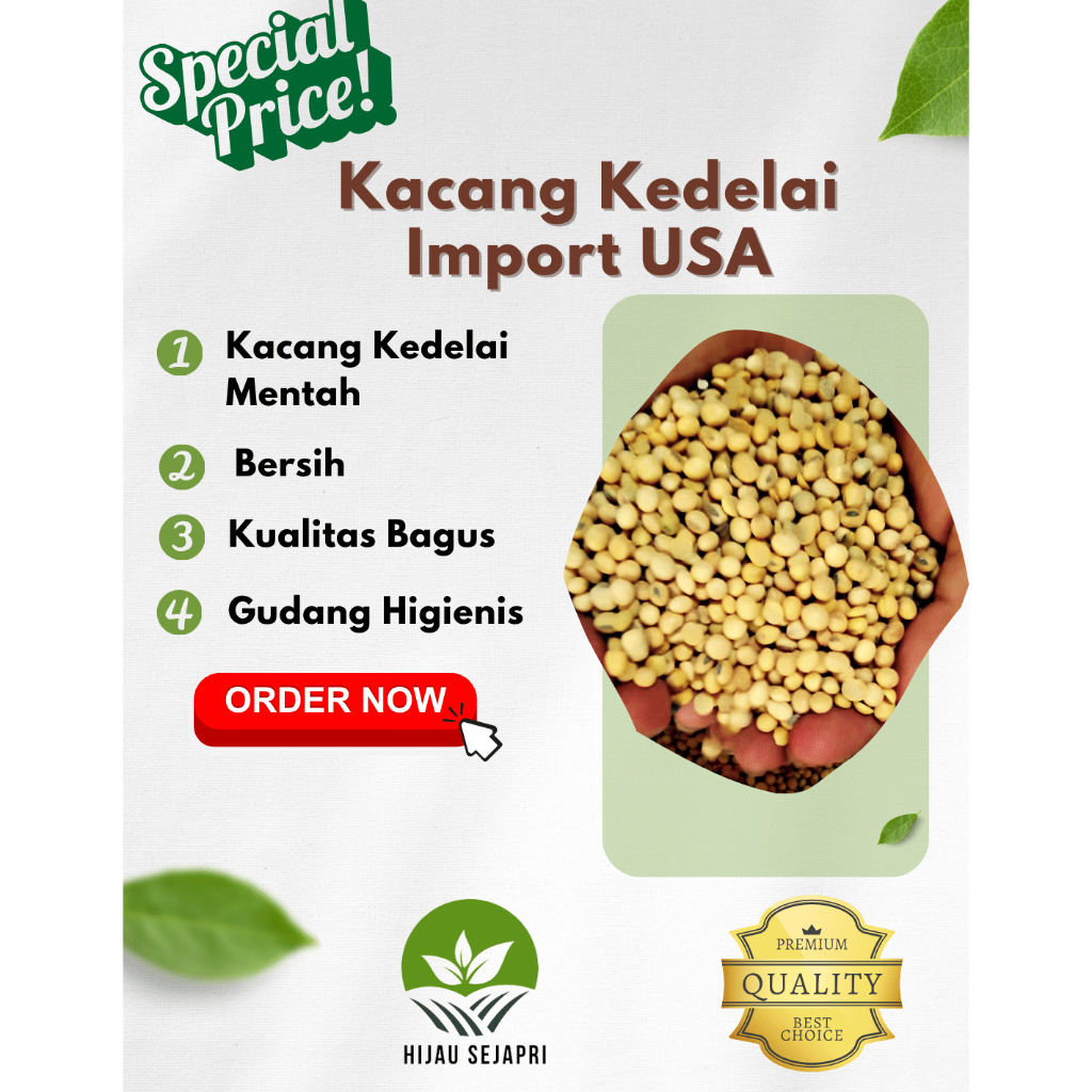 

Kacang Kedelai Import USA Kualitas Premium Super Bersih - 1 kg