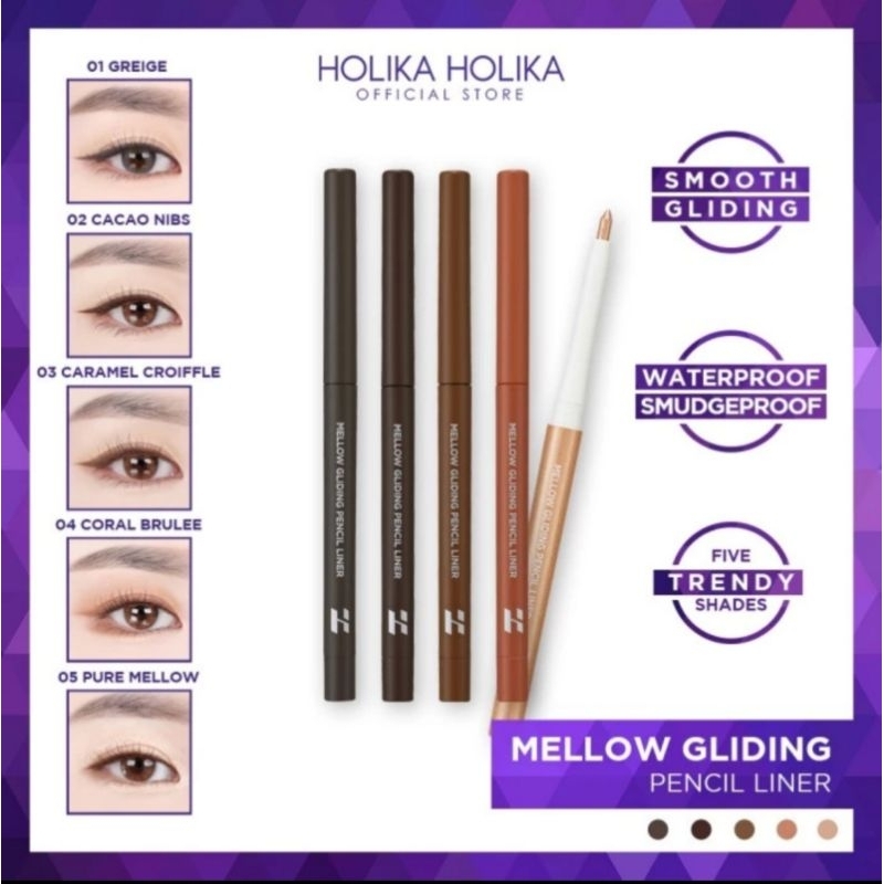 mellow gliding pencil liner 02 cacao nibs holika holika