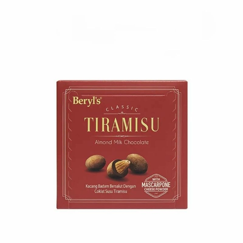 

COKLAT BERYLS ALMOND TIRAMISU 65GRAM COKELAT MALAYSIA BERYL'S GREEN TEA ALMOND MILK WHITE