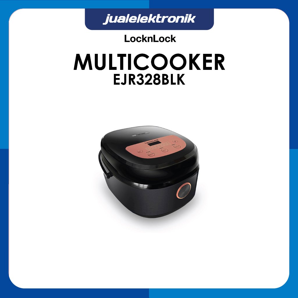NEW LocknLock EJR328BLK EJR 328 BLK  – Multicooker  Digital Low Carbo 2 Liter Warna Black Hitam Mult