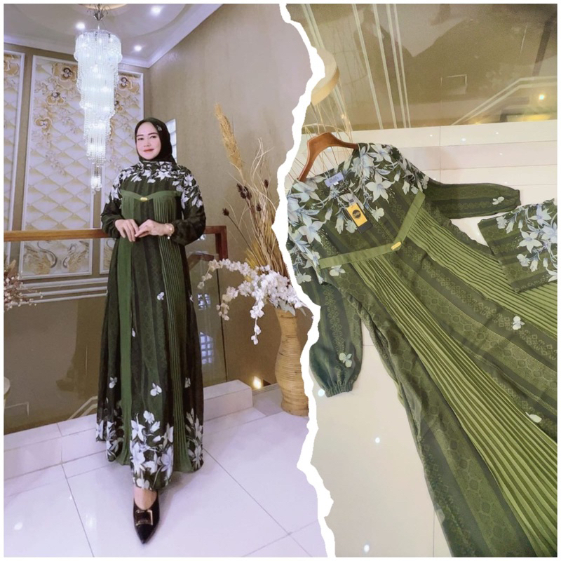 zulfa set hijab premium abaya najwa terbaru 2023/najwa abaya terbaru/zulfa dress terbaru/abaya najwa