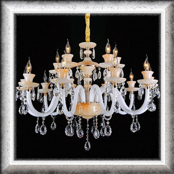 Lampu Hias Gantung Chandelier premium original Crystal Lilin Onyx classic modern elegan light living