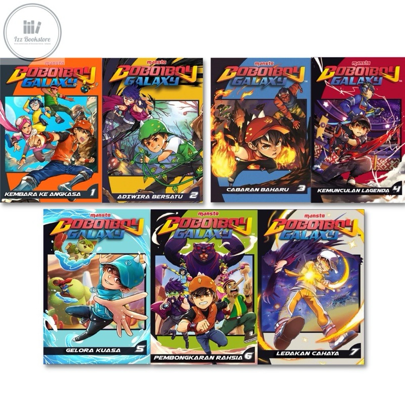 ANIMONSTA STUDIOS Komik BoBoiBoy Galaxy Vol. 1-7: Kembara Ke Angkasa, Adiwira Bersatu, Cabaran Bahar