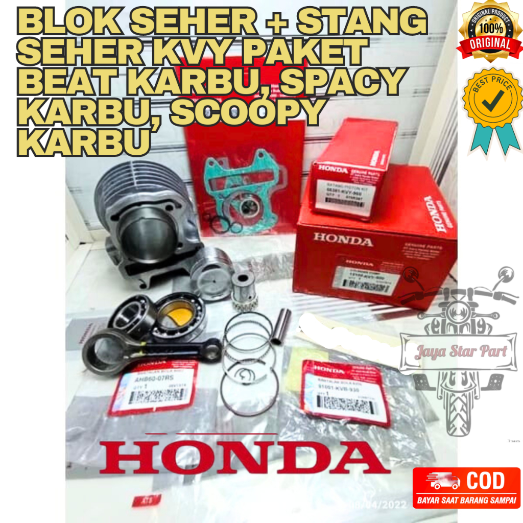 ORI BLOK SEHER + STANG SEHER KVY PAKET BEAT KARBU, SPACY KARBU, SCOOPY KARBU