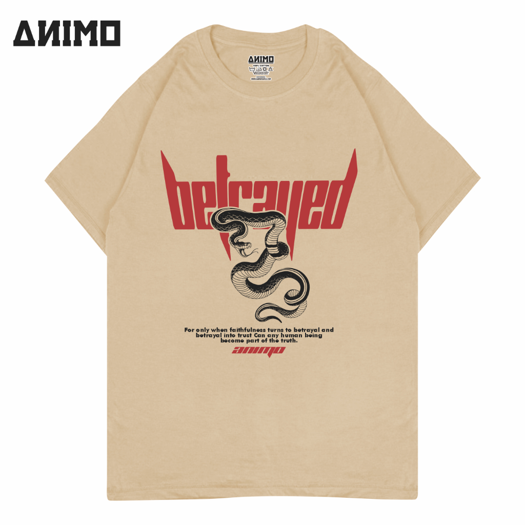 Animo Tshirt Betrayed - Coklat Susu Kaos Pria Wanita