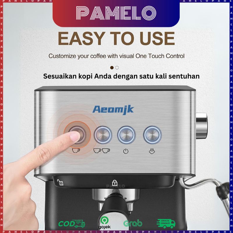 Mesin Kopi 20 Bar Espresso Coffee Maker Machine Aeomik Cm-3010