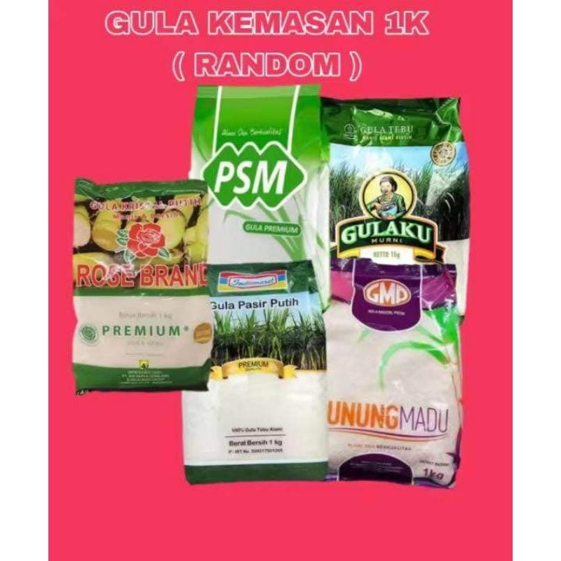 

Gula kemasan 1kg all merk