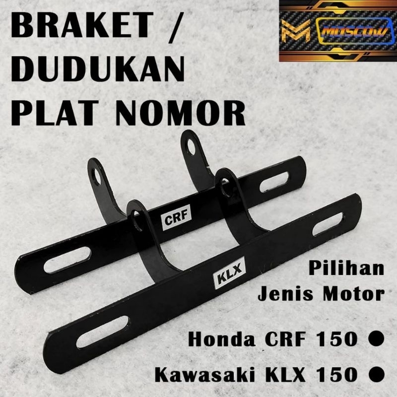 Brecket Plat Dudukan Plat nomor CRF KLX 150 Pangkon Bracket Brecket Breket Braket Plat No Depan Bela