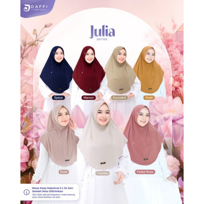 HIJAB INSTAN JULIA DAFFI Hijab bergo kekinian daily hijab bergo terbaru jilbab Daffi bergo ori daffi