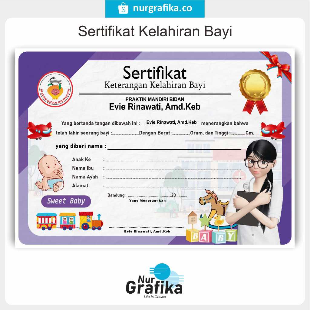 

Sertifikat Kelahiran Bayi Bidan (isi 10 pcs)