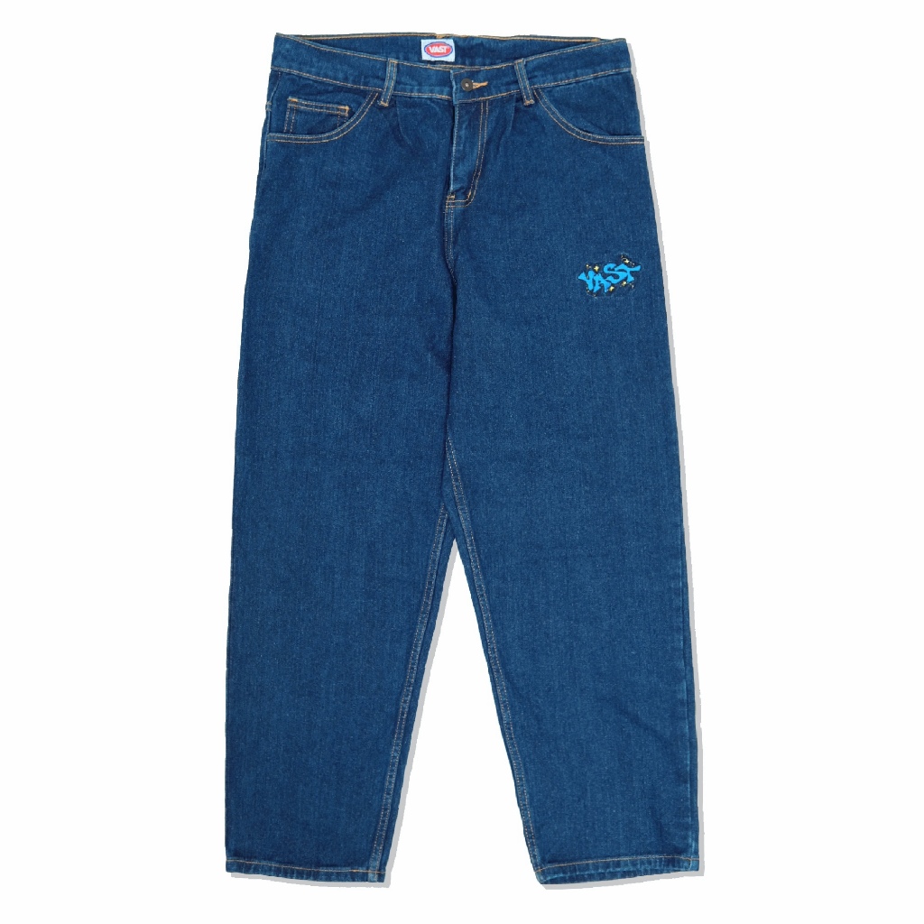 VAST Baggy Pants - Denim Wash - Navy Blue