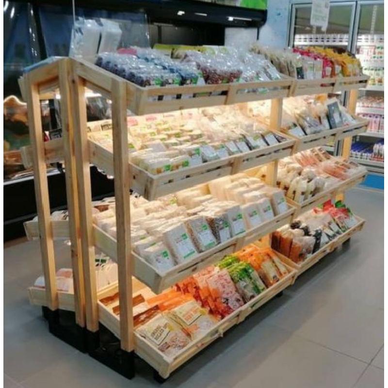 rak display lebar 90cm/rak snack/rak makanan/rak roti/rak toko