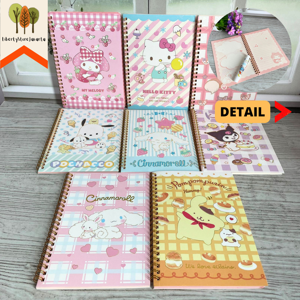 

Buku Binder Sanrio A5 Full Gambar Jurnal Model Sanrio Hello Kitty Cinnamoroll Melody Pochacco Kuromi Pompurin Notebook Stationery Alat Tulis Sekolah Kantor Kado Ulang Tahun Souvenir