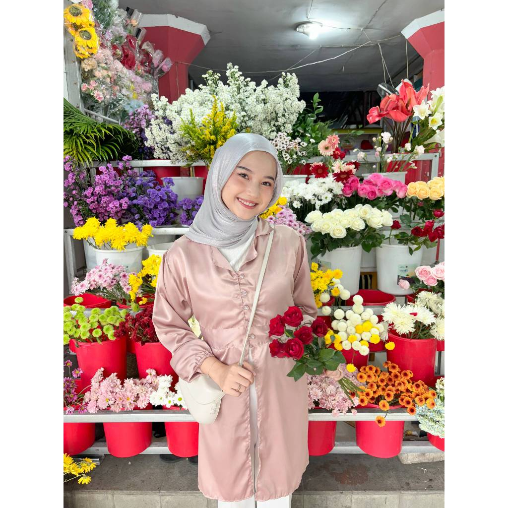 Aura Tunik | Tunik Polos Panjang | Tunik Outer Dress Wanita