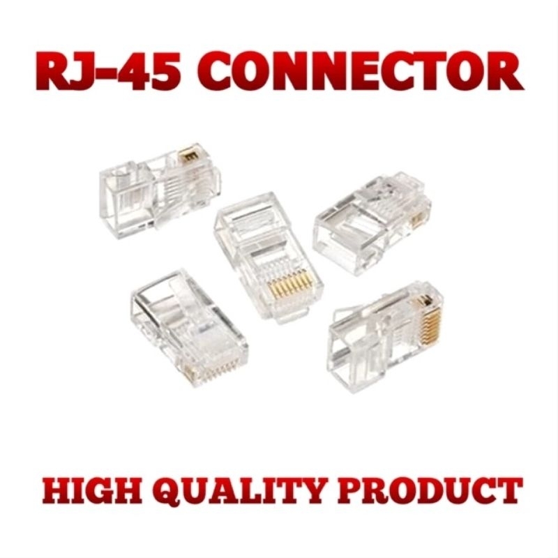 RJ45 / RJ-45 CONNECTOR LAN CAT 5e / CAT 6 KONEKTOR ECERAN MERK BELDEN / AMP / COMPSCOPE