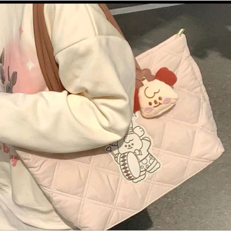 Tas Bahu Wanita Tas Cewek Bulu Bunga Shoulder Bag Flower