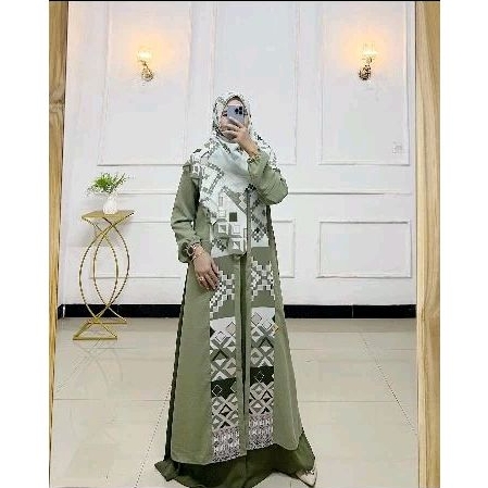 set hijab Sophia almas, gamis terbaru,