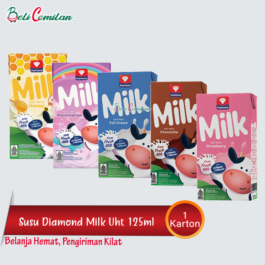 

RB Susu UHT Diamond Milk 125ml - Paket 1 Karton isi 40 pcs